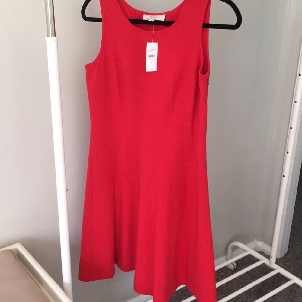 Red loft dress with tags